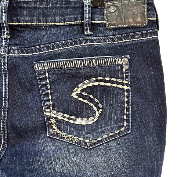 SILVER JEANS Women's Aiko Bootcut High-rise Y2K Jeans • 20 • dark wash blue - Picture 4 of 9